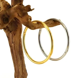 Round Smooth Plain Ring Bracelet for Women Simple Stainless Steel Bracelet That Does Not Fade for Women Fashion Jewelry