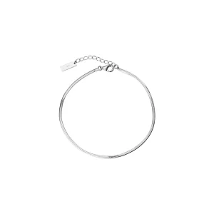 S925 Pure Silver Rhodium Plated Smooth Snake Bone Anklet Women’s Light Luxury Versatile Design High-End Feel Foot Jewelry JL002
