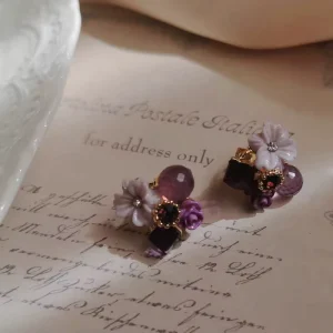 S925 Silver Needle Korean Flower Wedding Stud Earring Bridal Luxury Fashion Diamond Opal Jewelry Earrings