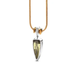 S925 Silver Zulatanite Necklaces Roes Gold Plated Pendant With Silver925 Sterling Silver Pendant