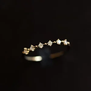 S925 Sterling Silver CZ Eternity Ring for Women Dainty Sparkling Band Ring Minimalist Stackable Wedding Jewelry Gift