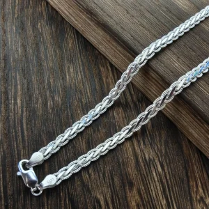 S925 Sterling Silver Cuban Link Chain Necklace 40 55CM Optional Length Men Women Hip Hop Fashion Choker Fine Jewelry