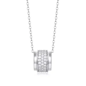 S925 Sterling Silver Plated 18K White Gold Diamond Pendant Inlay D color VVS Moissanite Fashionable Luxury Moissanite Necklace