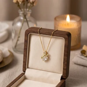 S925 Sterling Silver Women’s Necklace Versatile Swan Pendant Diamonds Light Luxury Niche Design Premium Feel Box Sweater Chain
