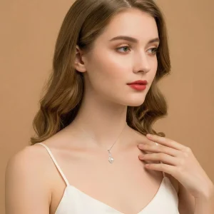 SC New Unique Innovative Sterling Silver Pearl Pendant Love Friendship Jewelry Customized Necklace for Women