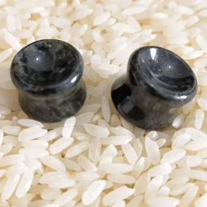 [SE-C457] Custom Fashion Natural Stone Double Flared Concave Saddle Ear Plugs Body Piercing Jewelry