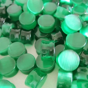 [SE S360] High Quality Double Flared Saddle Body Piercing Cat’s Eye Ear Plugs Fashion Jewelry