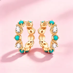 SJS89 DA Colorful Artistic Abstract Pattern Print Design Fashion Stud Earrings for Women