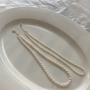 SP Korean Cute Small Fresh Water Pearl Beaded Choker Necklace for Women Gift Jewelry