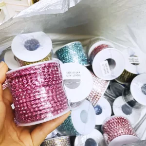 SS10 2.7mm Factory Custom Crystal Close Cup Chain Trimming Claw Jewelry Claw Fringe Trim Rhinestone Body Chain