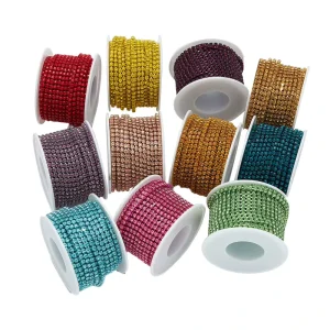 SS4 SS6 SS8 SS12 SS16 Glass Crystal Cup Chains Rhinestones Applique Crystal Diamond Trim Glass Rhinestones Chains