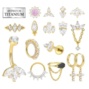 SUPERSTAR ASTM F136 Titanium Flat Back Earring Hinged Segment Clicker Septum Belly Ring Labret Lip Stud Helix Piercing Jewelry