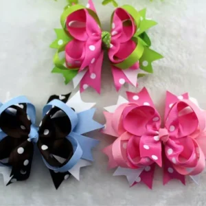 Sacarla Grosgrain Solid Color Bowknot Hair Bows & Clips for Girls 12.7cm Kids Daily & Party Hair Accessories