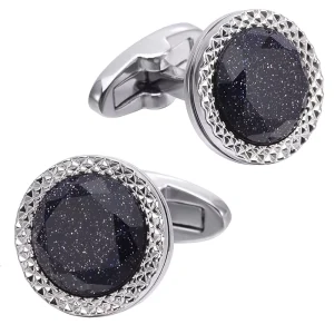 Sand Agate Stone Premium Cufflinks Custom Mens Suit Shirt Fashion Accesory Wedding Tuxedo Trendy Jewelry Cufflinks