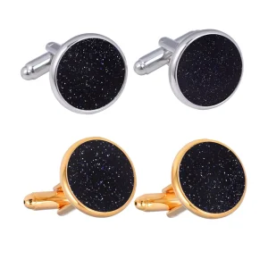 Sandstone Agate Classic Cufflinks Custom Men’s Suit Shirt Fashion Accessory Trendy Wedding Tuxedo Jewelry Gift Set