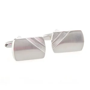 Satin Finished Simple Cufflinks Custom Business Suit Shirt Fashion Accessory Wedding Tuxedo Trendy Jewelry Gift Set