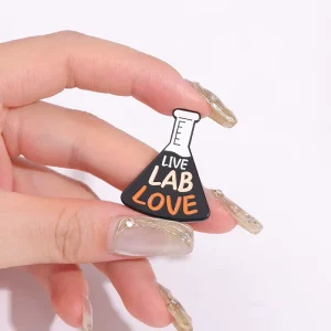 Science Chemical Molecular Structure Enamel Pins Chemistry Pharmacist Gene Strand Brooches Lapel Badge Jewelry Gift for Students