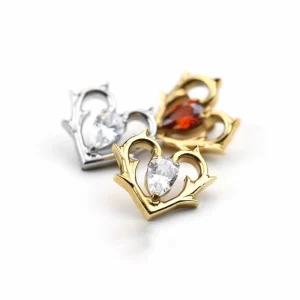 Seashell Children’s Body Jewelry Women’s Titanium Zircon Heart Shape Ear Cartilage Piercing Labret Stud Daily Wear
