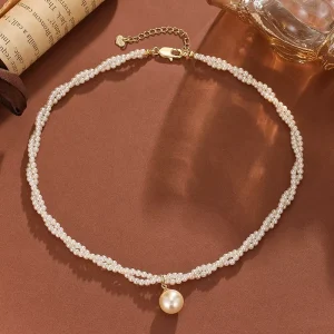 Sell Pearl Necklace Pearl Pendant Necklace Female Temperament Retro Party Designer Accessories Female Fashion Accessories