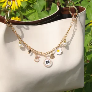 Selling Pendant Accessories Pearl Flower Mini Clothing Pendant for Backpack Handbag Alloy Chain Anti slip Women Gifts