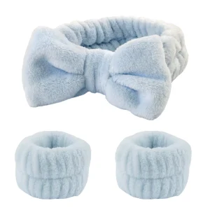 Set Custom Spa Facial Women Makeup Girls Soft Microfiber Wrist Washband Ladies Hair Wraps Headbands Shower Bath