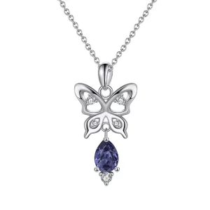 Seven.A Fashion Anti Tarnish Rhodium Plated 925 Sterling Silver Swarovski and Cubic Zirconia Pendant Necklace for Women