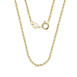 Seven.A Fashion Jewelry Necklaces 1.0mm Width O Cross Chain Necklace Sterling Silver 925