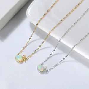 Seven.A Fashionable Women’s Jewelry 925 Sterling Silver Bulk Cute High Quality Diy Opal Necklace