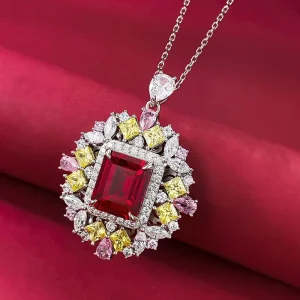 Seven.A Luxury Design Fashion 925 Silver Necklace White Gold Plated Necklaces for Women Fashion Jewelry