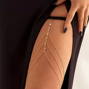 Sexy Fashion Multi Layer Iron Leg Chain for Women’s Beach Party Rave Clubwear