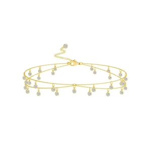 Sexy Summer Simple Double-layer Crystal Waist Chain Unique and Fashionable Diamond Pendant Body Chain Jewelry