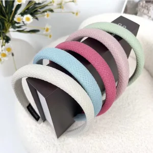 Shengyi Japan And Korean style Sponge Hair Hoop Women’s New High end Holiday Party Geometry & Lines Handmade Cloth