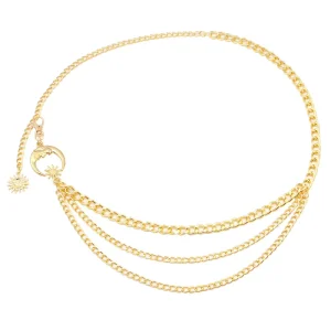 Shescity Price Trendy Fashionable Body Jewelry Multi Layer Punk Designer Personalized Waist Chain Jewelry