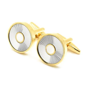 Shiny Engraved Premium Cufflinks Custom Men’s Suit Shirt Fashion Accessory Wedding Tuxedo Trendy Jewelry Gift Set