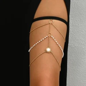 Shiny Rhinestone Alloy Silver Gold Plated Leg Chain Minimalist Luxury Women’s Engagement Gift Jewelry