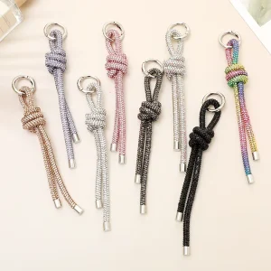 Shiny Rhinestone Chain Bag Pendant Sparkling Crystal Decorative Jewelry Charms for Handbags & Accessories