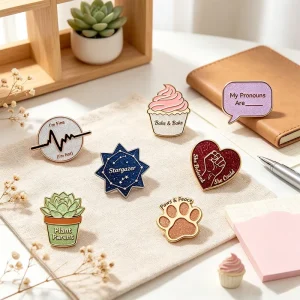 Short Lead Time Zinc Alloy with Glitter Filling Enamel Pins Custom Fun Emotion & Lifestyle Health Care Brooch for Daily Wear