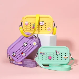 Silicone Womens Shoulder Bag DIY Charms Decor Single Shoulder Handbag