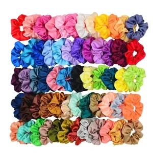 Silk Satin Hair Ties Elastic Ponytail Holders Vintage Hair Tie Accessories for Girls Women