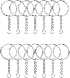Silver Color Metal Split Key Chain Ring Parts Open Jump Ring and Connector Brass and Copper Jewelry Findings Type Spacers