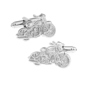 Silver Color Motorcycle Novelty Cufflinks Custom Mens Suit Shirt Fashion Accessory Wedding Tuxedo Trendy Jewelry Gift