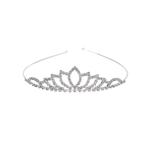 Silver Color Rhinestone Crown Tiara High Quality Handmade Crystal Hair Accessories Headband Bridal Wedding Princess Tiara Crown