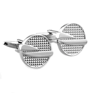 Silver Diamond Pattern Cuff Links Custom Mens Business Suit Shirt Fashion Jewelry Wedding Tuxedo Accessory Cufflinks