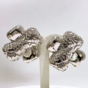 Silver Elegant Earrings for Women Geometric Trendy Jewelry Bracelet Necklace Accessories