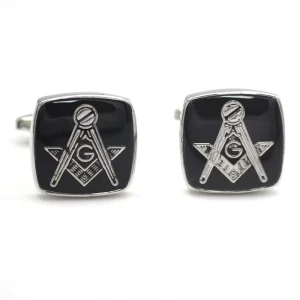 Silver Freemason Masonic Cufflinks for Weddings and Gifts