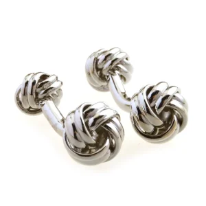 Silver Love Knot Elegant Cufflinks Custom Mens Suit Shirt Jewelry Tuxedo Fashion Accessory Trendy Cufflinks for Men
