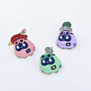 Silver Plated Soft Enamel Metal Badge Custom Lapel Pin Brooch for Backpack Decoration and Fan Collection