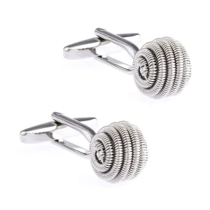 Silver Spring Ball Novelty Cufflinks Set Custom French Suit Shirt Tie Clip Fashion Jewelry Business Wedding Tuxedo