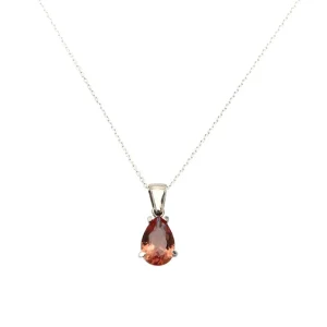 Silver Zulatanite Pendant Turkish Zulatanite Jewelry Teardrop Shaped Necklace