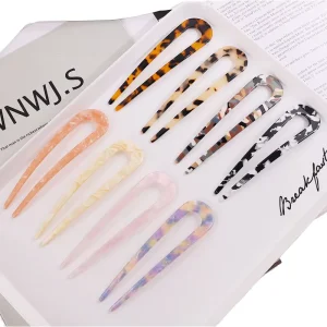 Simple Acetate Sheet Hairpin 11cm U Shaped Women’s Hair Accessories Back Head Ball Hairpin for Girls